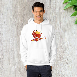 Red Djävulen Holding A Pitchfork Manar Hoodie