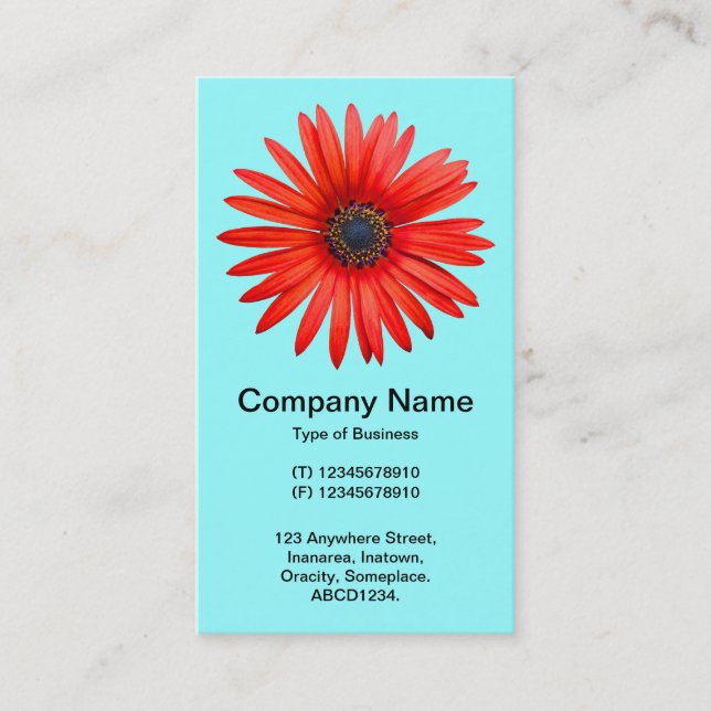 Red Djävulen - isblått Visitkort (Framsida)