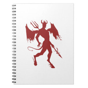 Red djävulen, Lucifer, Diablo, satin, promenadhå Anteckningsbok