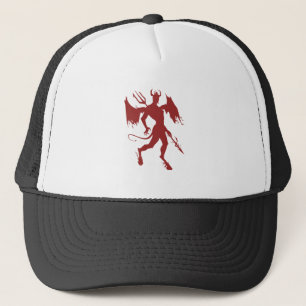 Red djävulen, Lucifer, Diablo, satin, promenadhå Keps