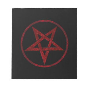Red Djävulen Pentagram Anteckningsblock