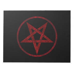 Red Djävulen Pentagram Anteckningsblock