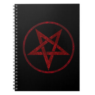Red Djävulen Pentagram Anteckningsbok