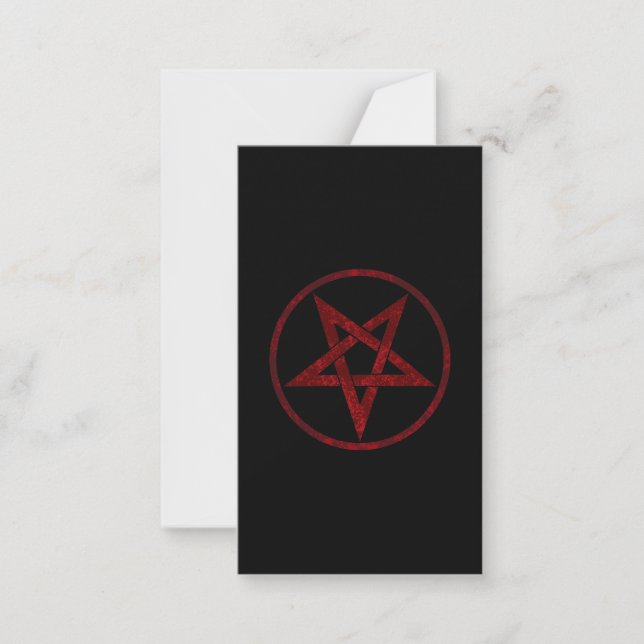Red Djävulen Pentagram Anteckningskort (Framsida)