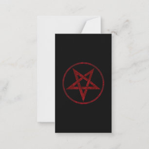 Red Djävulen Pentagram Anteckningskort