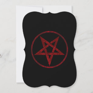 Red Djävulen Pentagram Anteckningskort