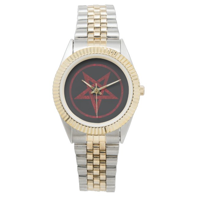 Red Djävulen Pentagram Armbandsur (Framsida)