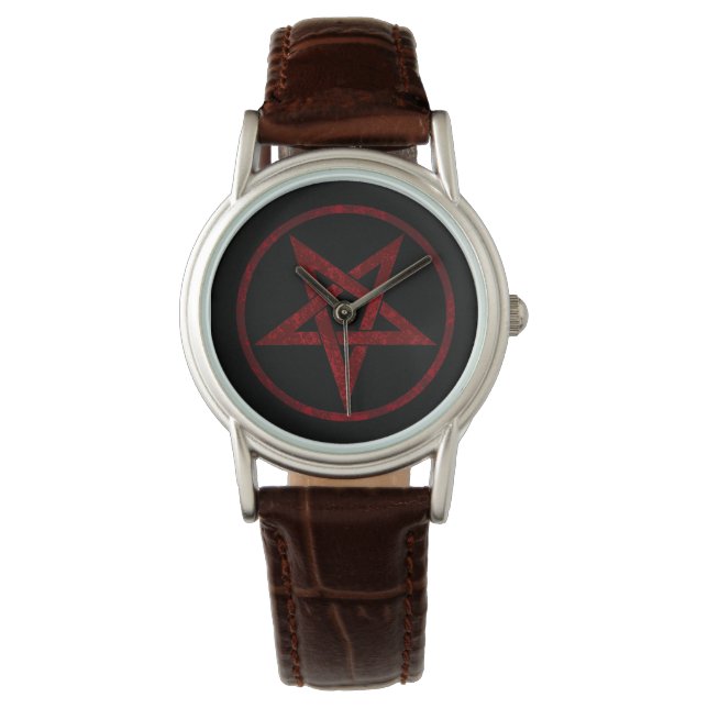 Red Djävulen Pentagram Armbandsur (Framsida)