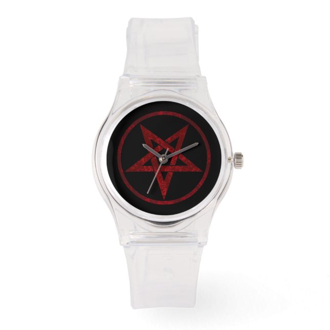 Red Djävulen Pentagram Armbandsur (Framsida)
