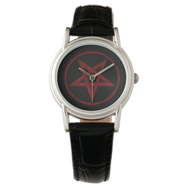 Red Djävulen Pentagram Armbandsur (Framsida)