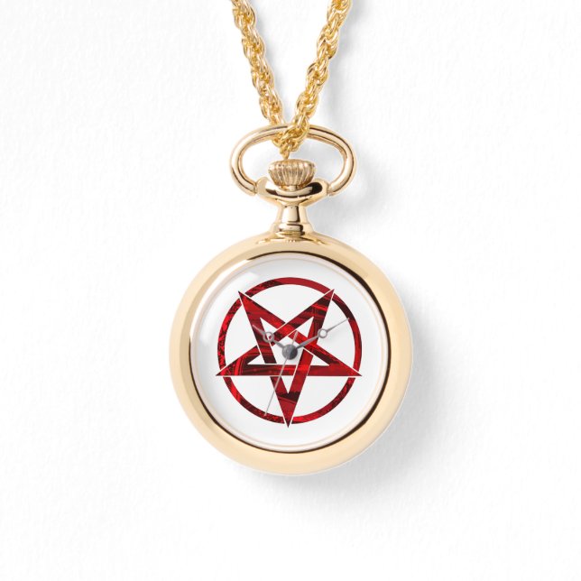 Red Djävulen Pentagram Armbandsur (Framsida)