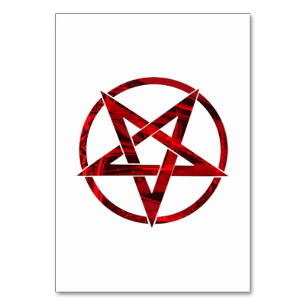 Red Djävulen Pentagram Bordsnummer