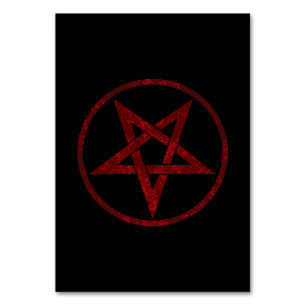 Red Djävulen Pentagram Bordsnummer