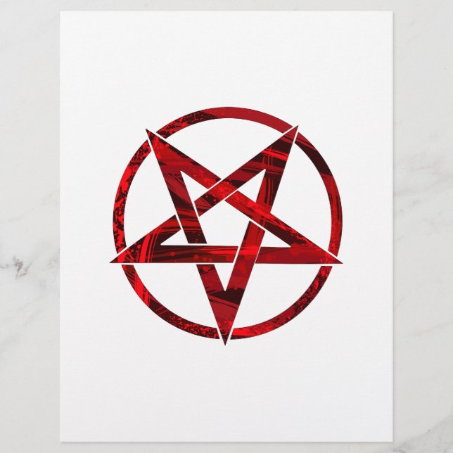 Red Djävulen Pentagram Brevhuvud (Framsida)