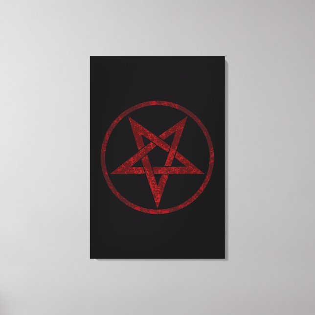 Red Djävulen Pentagram Canvastryck (Framsida)