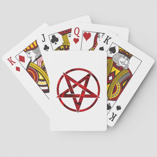 Red Djävulen Pentagram Casinokort (Baksidan)