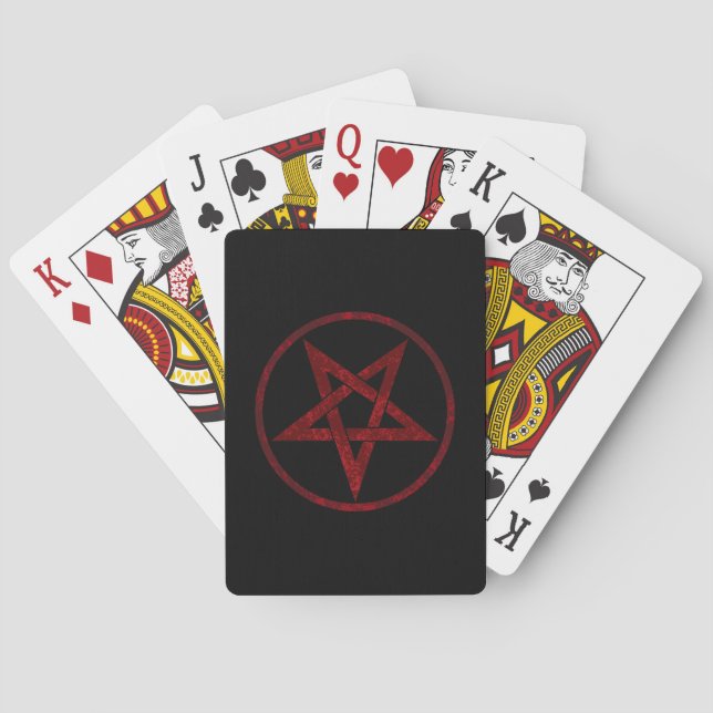 Red Djävulen Pentagram Casinokort (Baksidan)