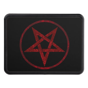 Red Djävulen Pentagram Dragkroksskydd
