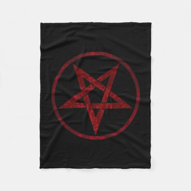 Red Djävulen Pentagram Fleecefilt (Framsidan)