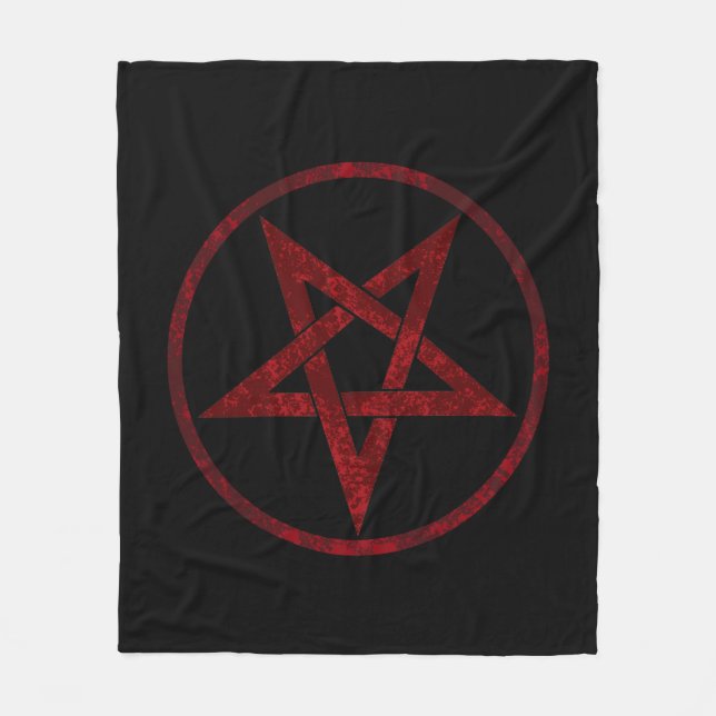 Red Djävulen Pentagram Fleecefilt (Framsidan)