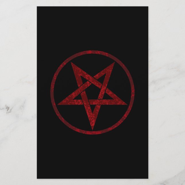 Red Djävulen Pentagram Flygblad (Framsidan)