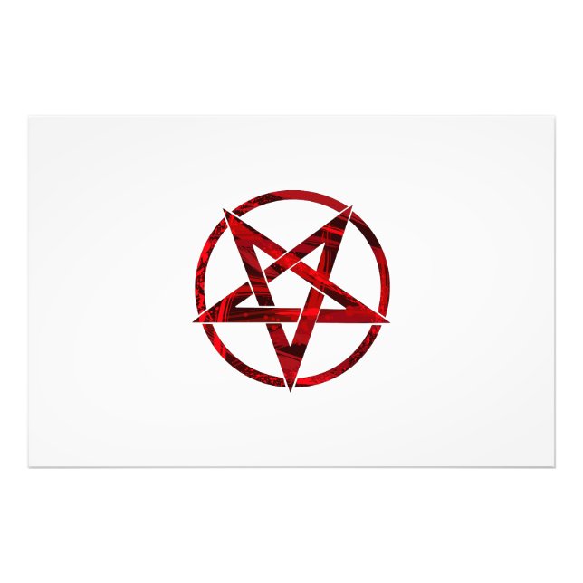 Red Djävulen Pentagram Fototryck (Framsidan)