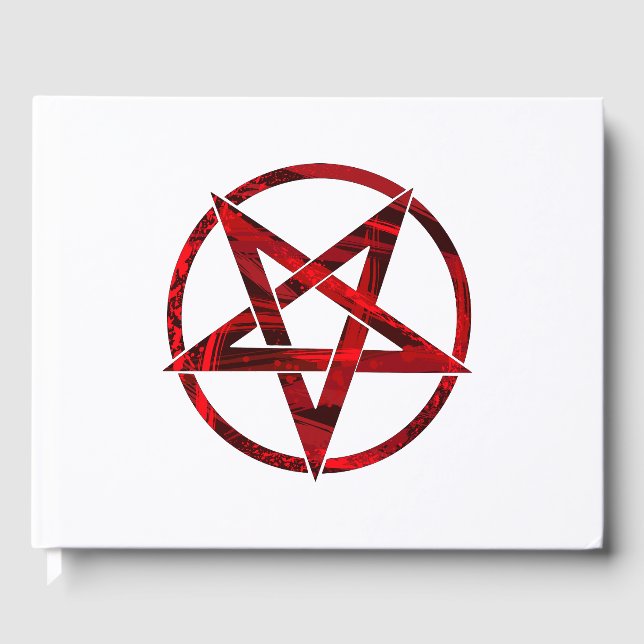 Red Djävulen Pentagram Gästböcker (Framsida)
