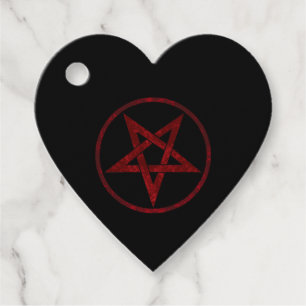 Red Djävulen Pentagram Gåvor Etiketter