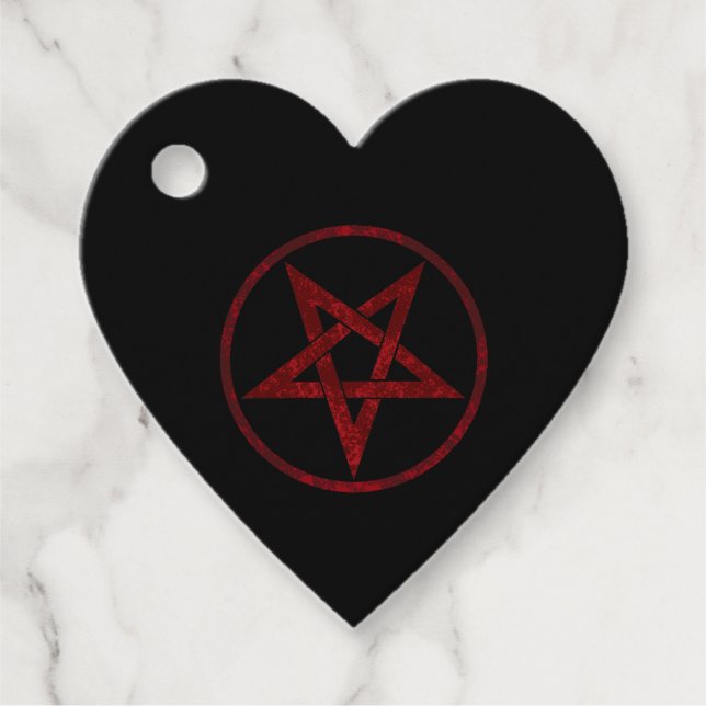Red Djävulen Pentagram Gåvor Etiketter (Framsida)