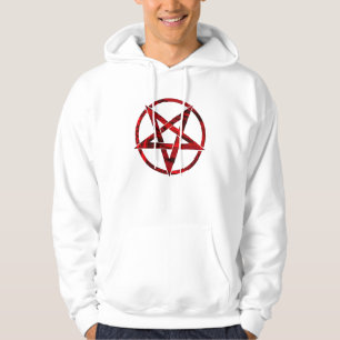 Red Djävulen Pentagram Hoodie