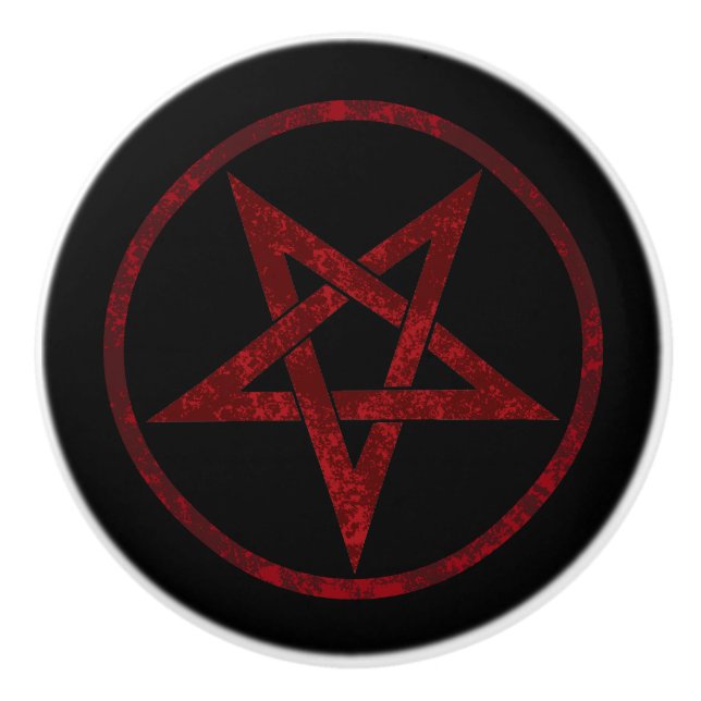 Red Djävulen Pentagram Knopp (Framsidan)