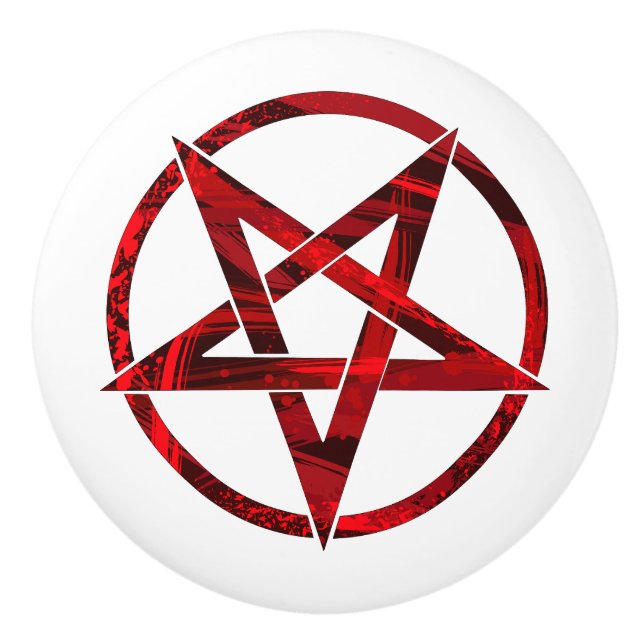 Red Djävulen Pentagram Knopp (Framsidan)