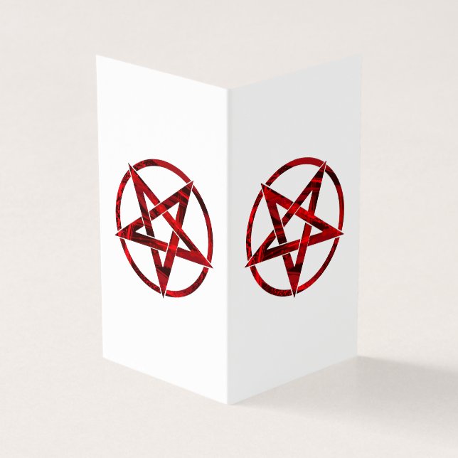 Red Djävulen Pentagram Kort (Utsida)