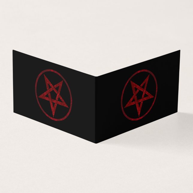 Red Djävulen Pentagram Kort (Utsida)