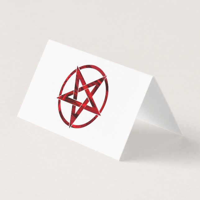 Red Djävulen Pentagram Kort (Framsida)