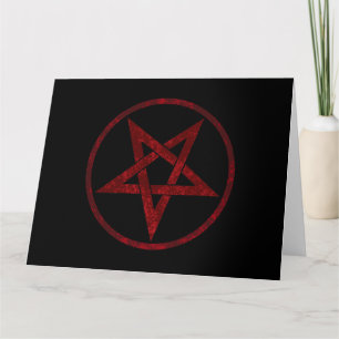 Red Djävulen Pentagram Kort