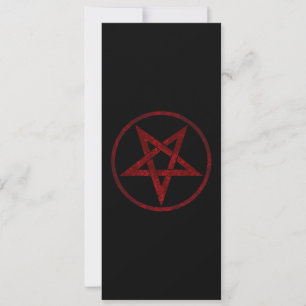 Red Djävulen Pentagram Kort