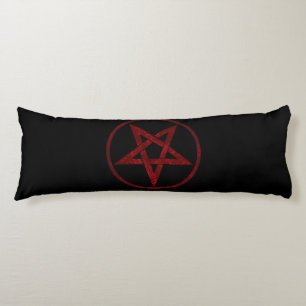 Red Djävulen Pentagram Kroppskudde