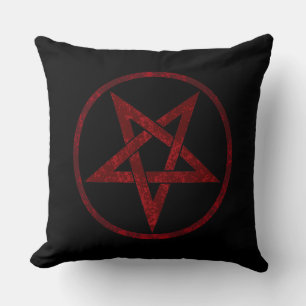 Red Djävulen Pentagram Kudde