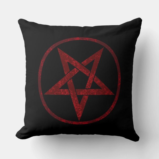 Red Djävulen Pentagram Kudde (Framsida)