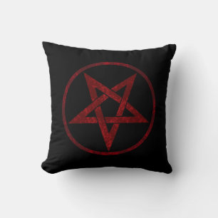 Red Djävulen Pentagram Kudde
