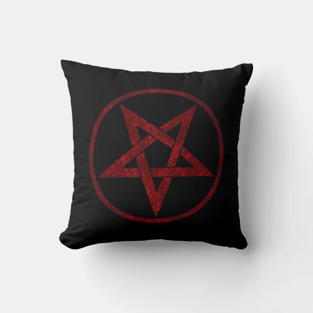 Red Djävulen Pentagram Kudde (Framsida)