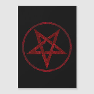 Red Djävulen Pentagram Magnetisk Inbjudningskort