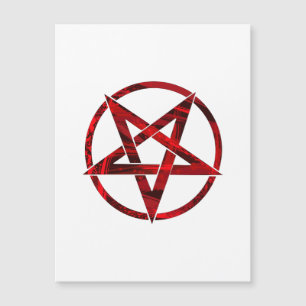 Red Djävulen Pentagram Magnetisk Inbjudningskort