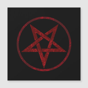 Red Djävulen Pentagram Magnetisk Inbjudningskort