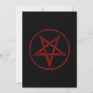 Red Djävulen Pentagram Meddelande
