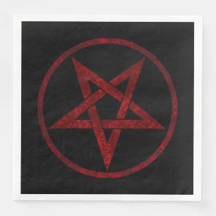 Red Djävulen Pentagram Pappersservett