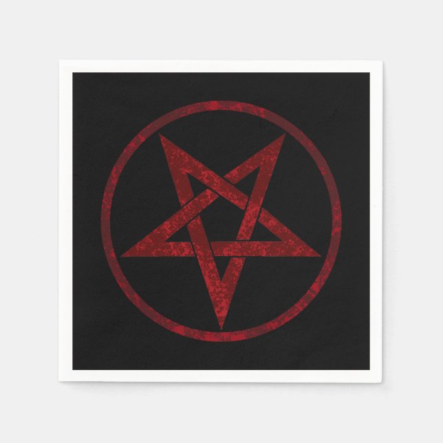 Red Djävulen Pentagram Pappersservett (Framsidan)