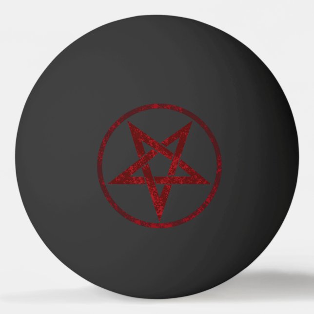 Red Djävulen Pentagram Pingisboll (Framsidan)
