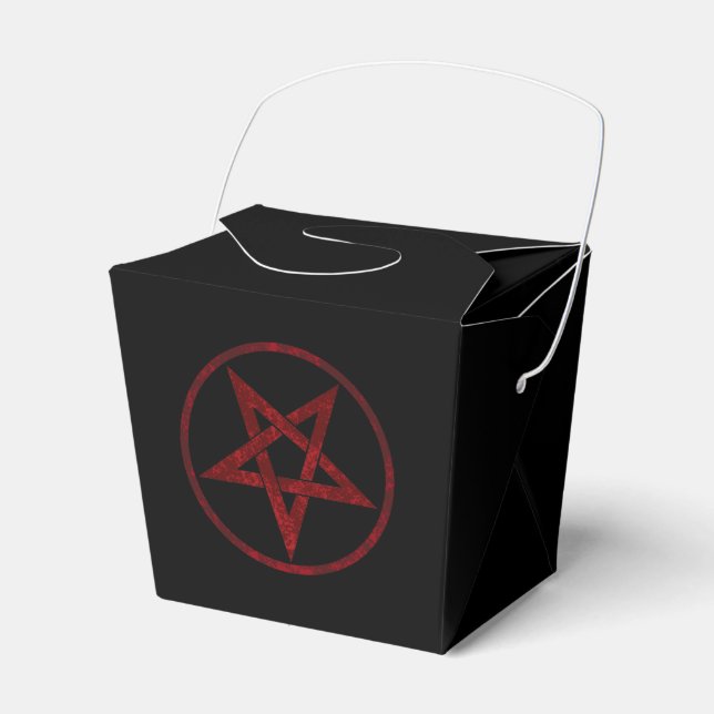 Red Djävulen Pentagram Presentaskar (Framsidan Sidan)